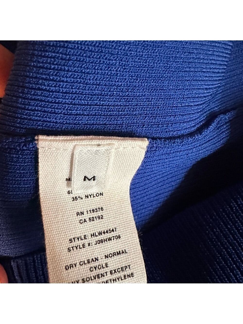 NWT Helmut Lang Vibrant Blue A-Symmetrical V-Neck Sweater - Picture 5 of 5